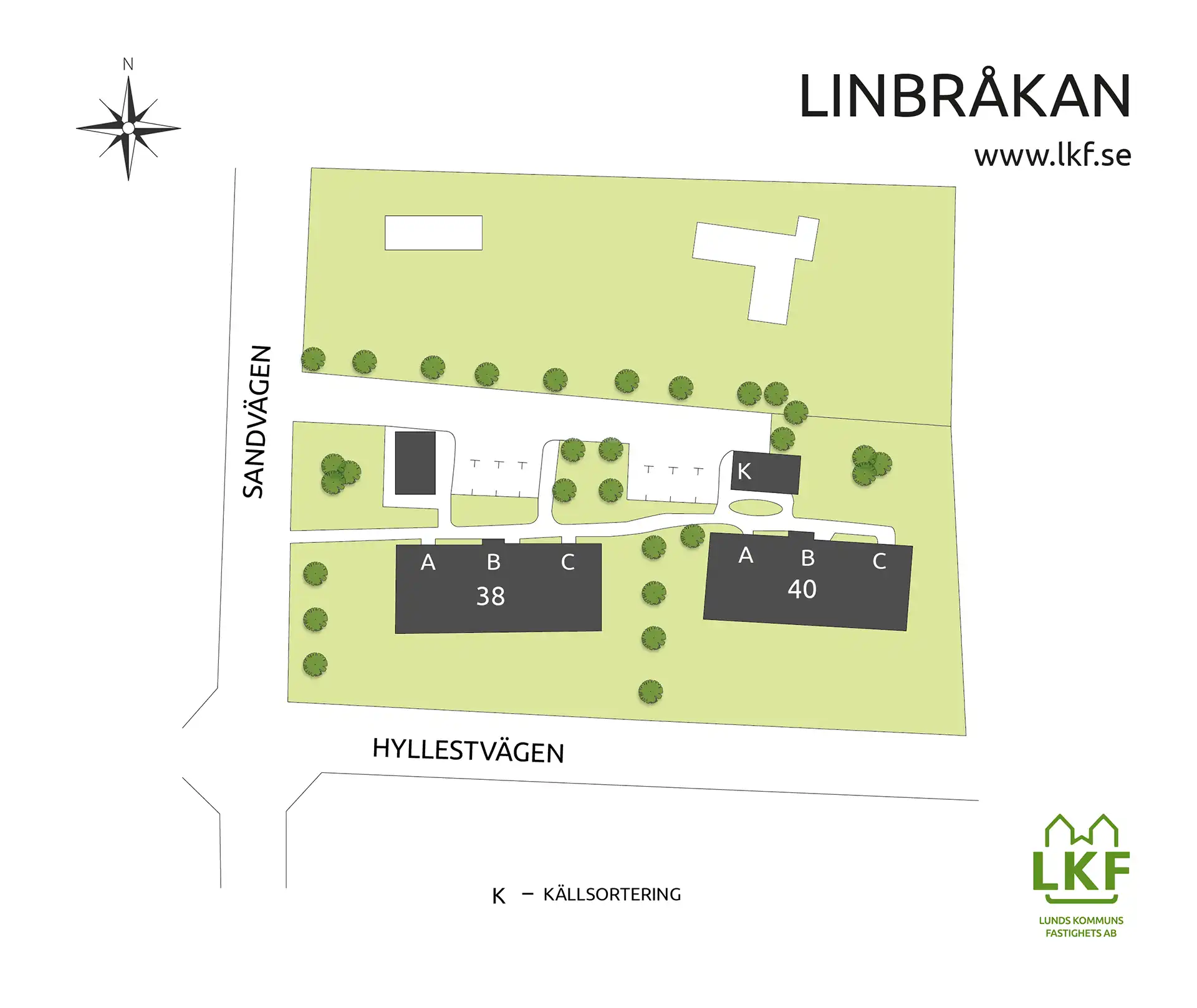 Områdestavla för Linbråkan i Genarp.